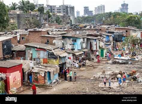 Mumbai India,Indian Asian,Dharavi,Shahu Nagar,slum,shanties,high