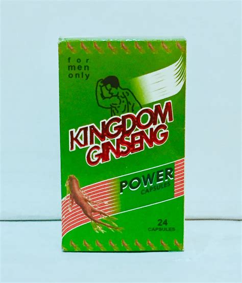 kingdom ginseng power capsules for sexual weakness low sperm count stamina 5 packs x 24 caps