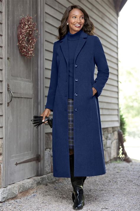 Long Wool Blend Coat Chadwicks Of Boston Wool Blend Coat Faux Shearling Coat Red Long Coat