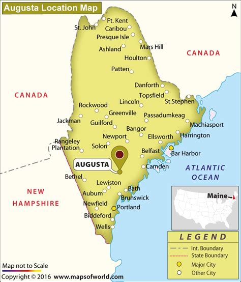 Where Is Augusta Located In Maine Usa