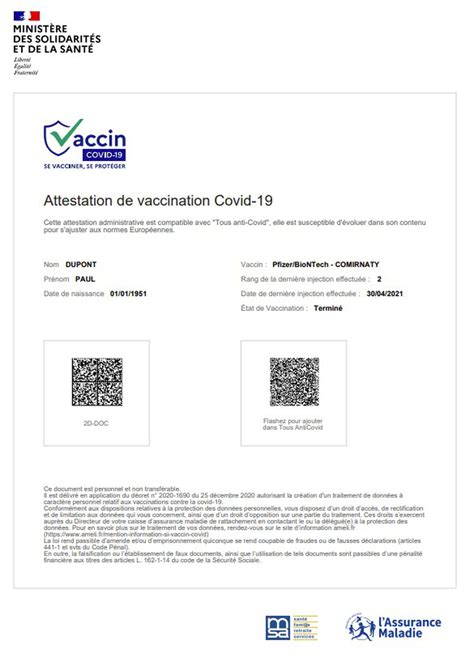 Attestation De Vaccination Covid Sur Améli Où La Trouver