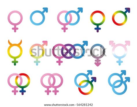 Gender Sexual Orientation Icon Set Isolated Stock Vector Royalty Free