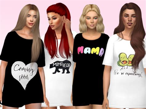 The Sims Resource Mama Long Tees Mesh Needed