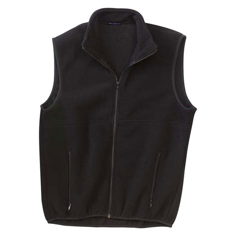 Port Authority Mens Twill Taped Neck Zipper Pocket Fleece Vest Shop
