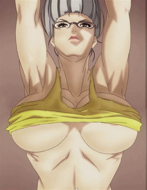 rule 34 big breasts female female only glasses prison school screencap shiraki meiko solo tank