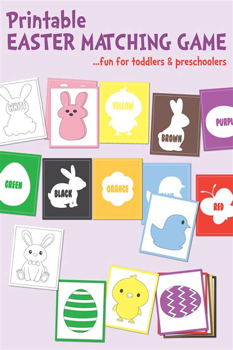 Printable Easter Matching Game Fun For Toddlers And Preschoolers