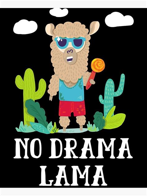 No Drama Llama Canvas Print For Sale By Salmon2go Redbubble