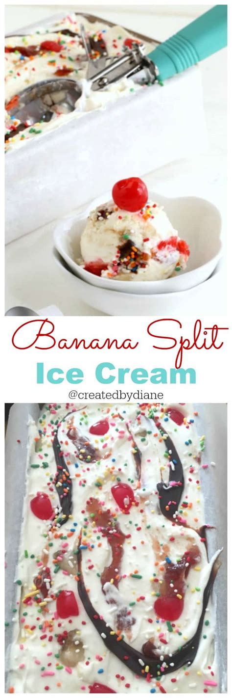 For the banana splits, gently melt the butter in a large frying pan. Homemade Banana Split Ice Cream | Created by Diane