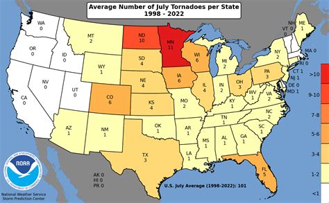 Heres Where Tornadoes Typically Form In July Across The United States