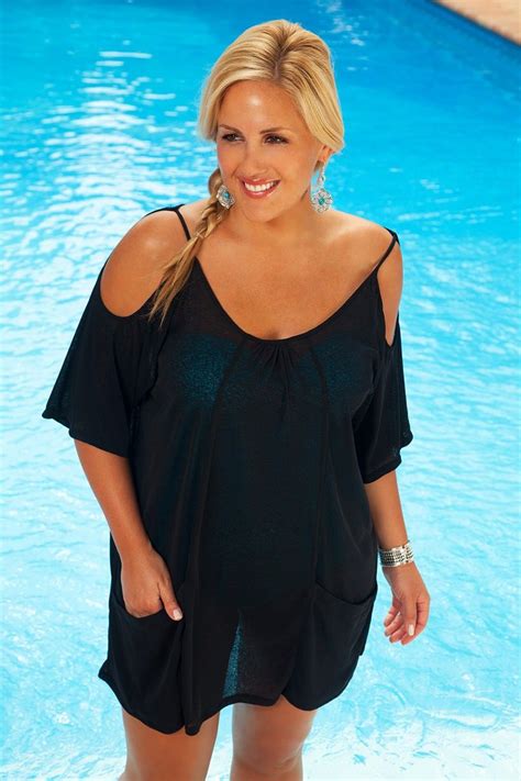 Always For Me Open Shoulder Plus Size Cover Up Plus Size Swimsuits