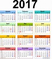 Printable 2017 Calendar | 2017 Printable Calendar | Daily Roabox