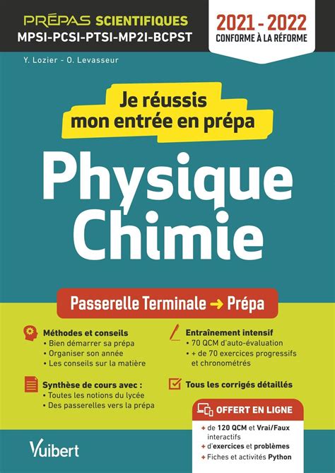 Buy Je R Ussis Mon Entr E En Pr Pa Scientifique Physique Chimie De La