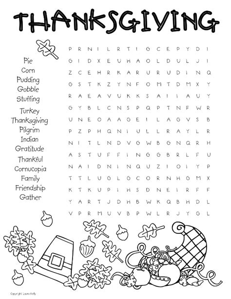 Thanksgiving Word Search Puzzle And Turkey Cookies Laura