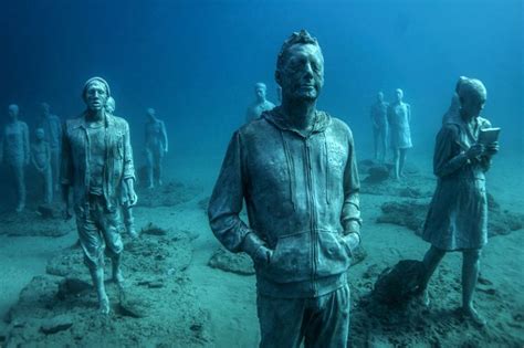 Hyperrealistic Human Sculptures Submerged In Europes First Underwater