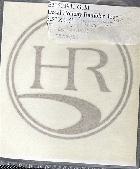 Holiday Rambler Logo Decal Gold Northwest Rv Supply
