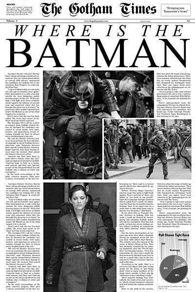 Dummy Of The Gotham Times Used In The Unofficial Titles For The Dark