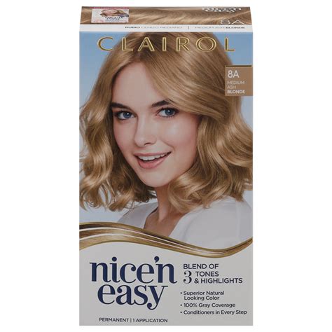 Save On Clairol Nice N Easy Permanent Hair Color Medium Ash Blonde 8a Order Online Delivery