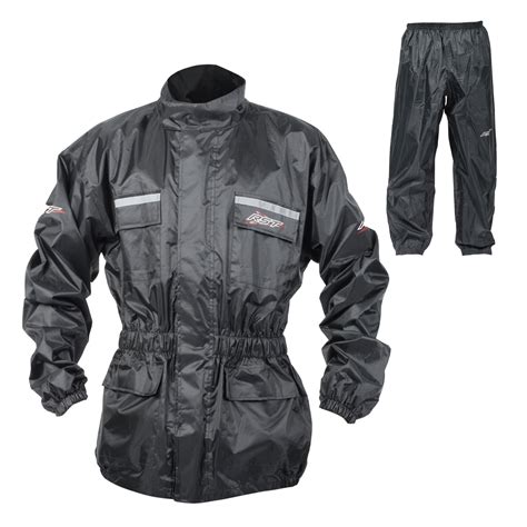 Rst Waterproof Motorcycle Bike Riding Biker Rain Jacket In Black Ebay