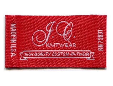 Wholesale Jc Knitwear Custom Woven Damask Label Buy In Bulk From Oem