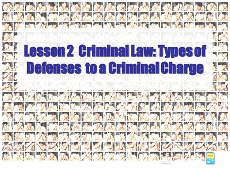 Lesson 2 Criminal Law Types Of Defenses To A Criminal Chargeword文档在线阅读