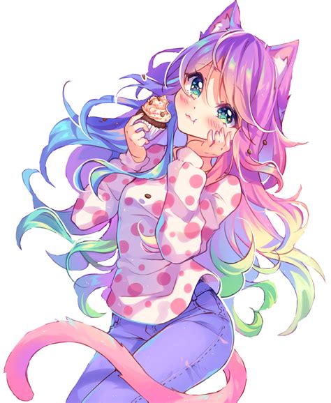 Images Of Anime Girl Rainbow Hair