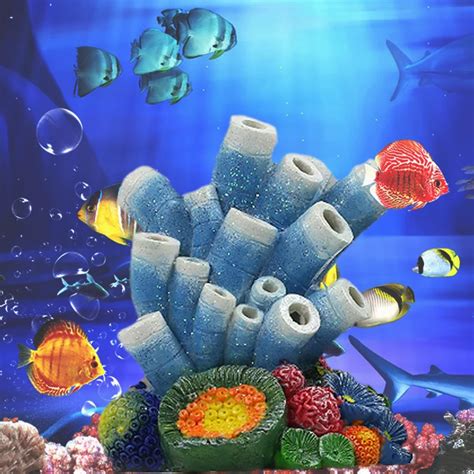 Fish Tank Ornament Fish Aquarium Air Bubble Oxygen Pump Volcano Shape