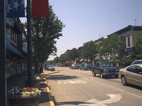 Dowagiac Mi Front St Looking West From Division St C 2003 Photo