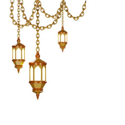 3d Islamic Lantern Illustration 12628660 Png