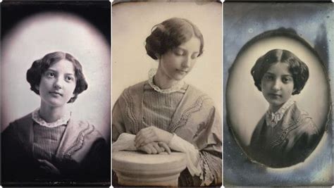 Three Old Fashioned Photos Of Women In Dresses And Hair Styles One Is