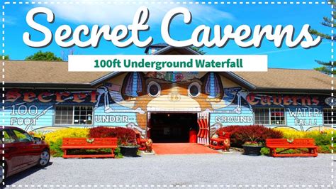 100ft Underground Waterfall Secret Caverns Howes Cave New York