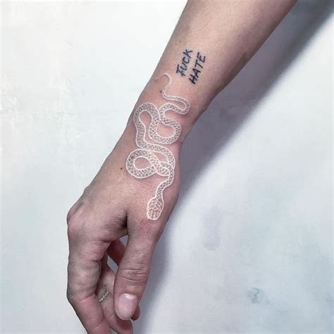 White Snake Tattoos Finger Tattoos Ink Tattoo