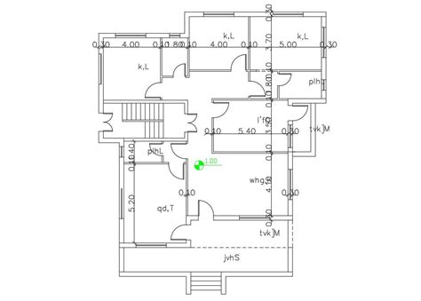 3 Bedroom House Plan Autocad Drawing Dwg Cadbull