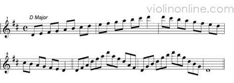 Violin Online Two Octave Major Violin Scales