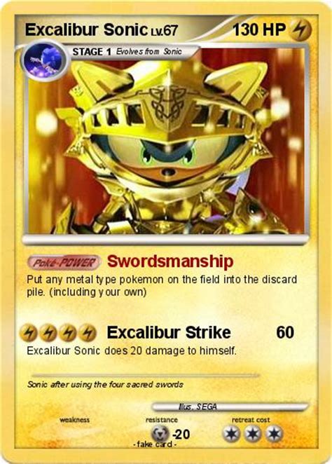 Pokémon Excalibur Sonic 54 54 Swordsmanship My Pokemon Card