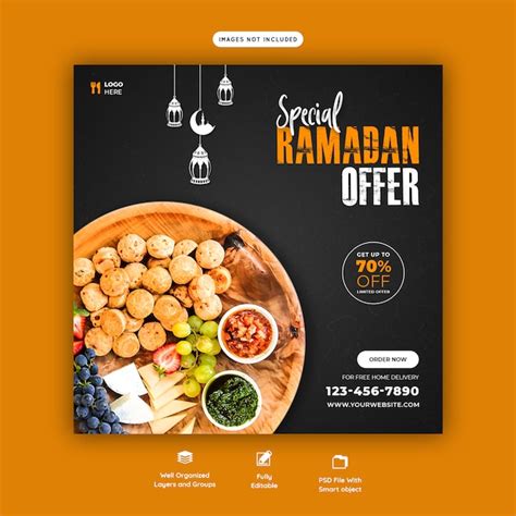 Premium Psd Special Ramadan Food Banner Template