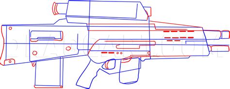 How To Draw An Assault Rifle By Dawn