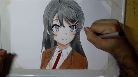 Speed Drawing 4 Sakurajima Mai Seishun Buta Yarou Wa Bunny Girl