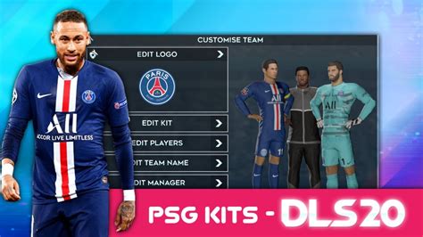 DLS Paris SaintGermain PSG 2020/2021 Kits & Logo For Dream League Soccer