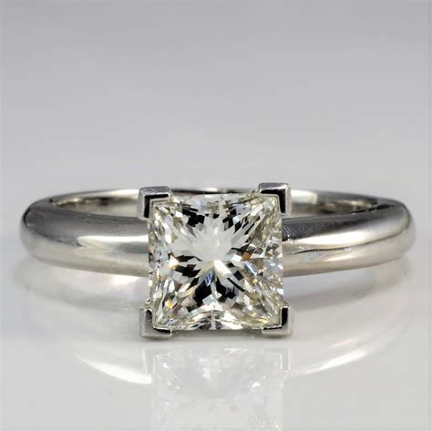 Explore a variety of platinum engagement rings at theknot.com. Elegant Square Diamond Engagement Ring | 1.28 ct, SZ 5 | - 100 Ways
