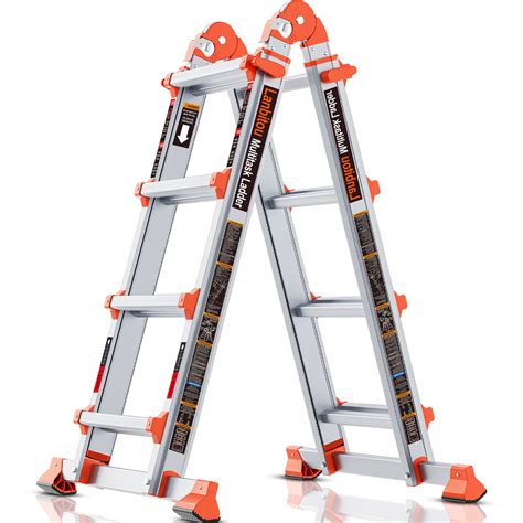 Buy Lanbitou Ladder A Frame 4 Step Ladder Extension 14 Ft Anti Slip