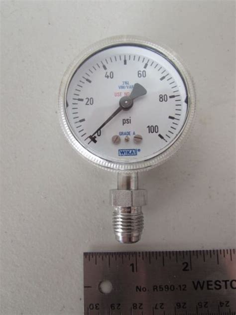 Wika 316l Stainless Steel Pressure Gauge 0 100psi Vcr Metal Gasket