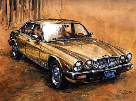 Jaguar Xj Painting By Geoff Latter Pixels