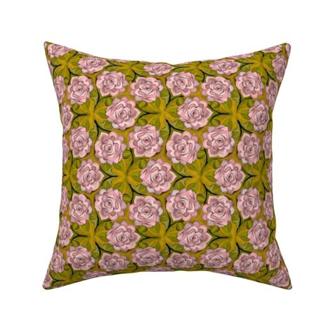 Painterly Mauve Roses In Trefoil Spoonflower