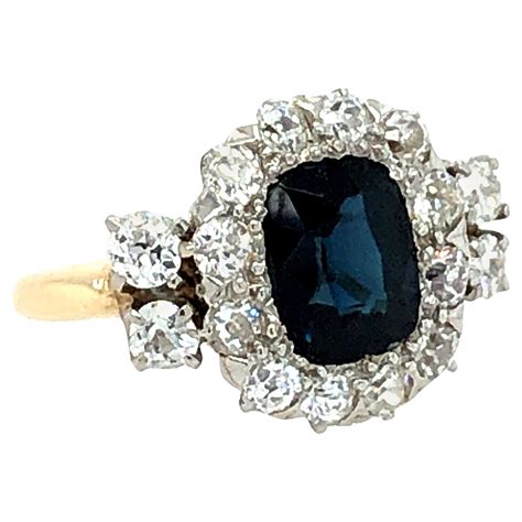 Antique Sapphire Diamond Engagement Ring At 1stdibs