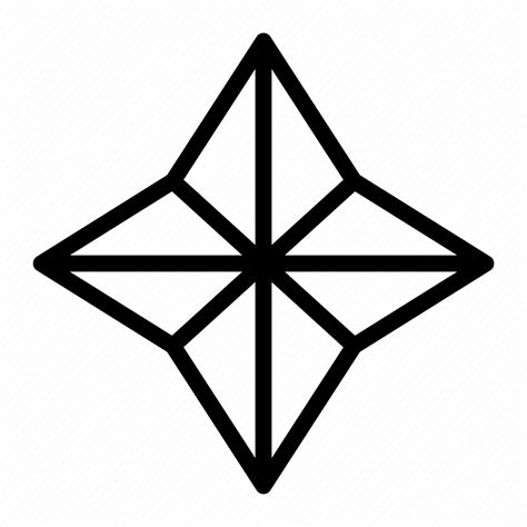 Geometric Triangle Star Compass Icon Download On Iconfinder