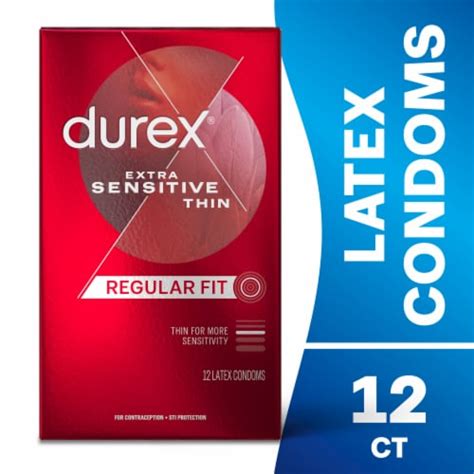 Durex Extra Sensitive Thin Regular Fit Condoms 12 Ct Kroger