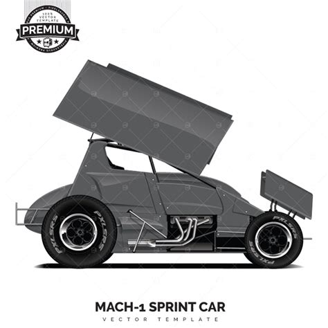 Mach 1 Sprintcar Premium Vector Template Landr Pixelsaurus