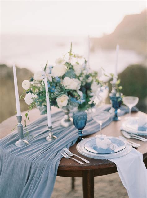 Blue Hues On A Tablescape Will Never Go Out Of Style Gauze Table