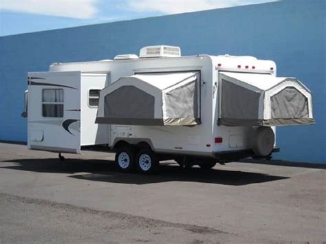 What Is A Hybrid Camper Hybrid Travel Trailers Explained Camp Addict