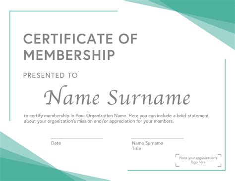 The template is free printable. 13 Membership Certificate Templates for Any Occasion (Free ...